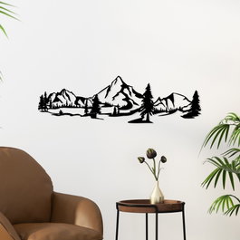 Wallity Landscape 4 Accesorio de Pared Decorativo de Metal Negro